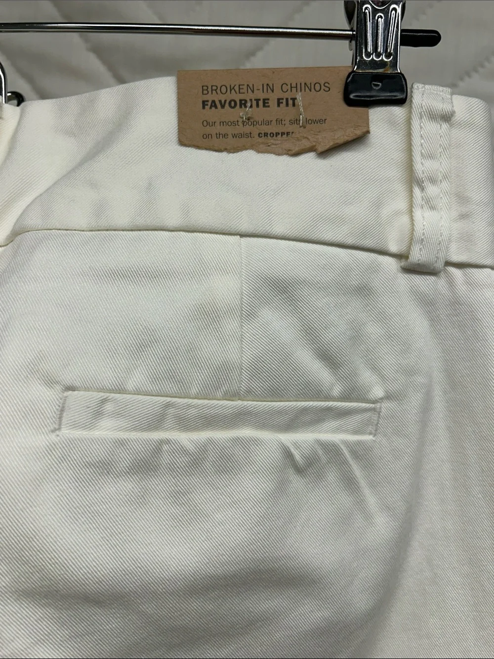 J. Crew Off-White Cropped Straight-Leg Jeans